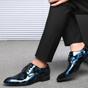 Terence  Groe Herren-Business-Freizeitschuhe aus Glanzleder