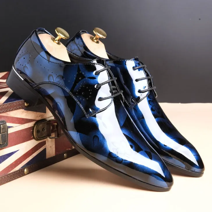Terence  Groe Herren-Business-Freizeitschuhe aus Glanzleder
