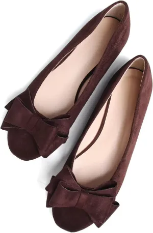 TN TANGNEST Women's Comfortable Pointed Toe Bowknot Flats Slip On Loafers Casual Flats