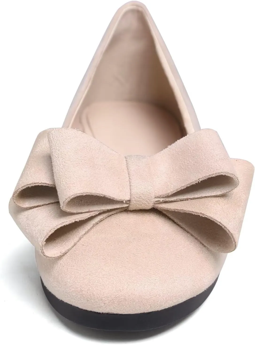 TN TANGNEST Women's Comfortable Pointed Toe Bowknot Flats Slip On Loafers Casual Flats
