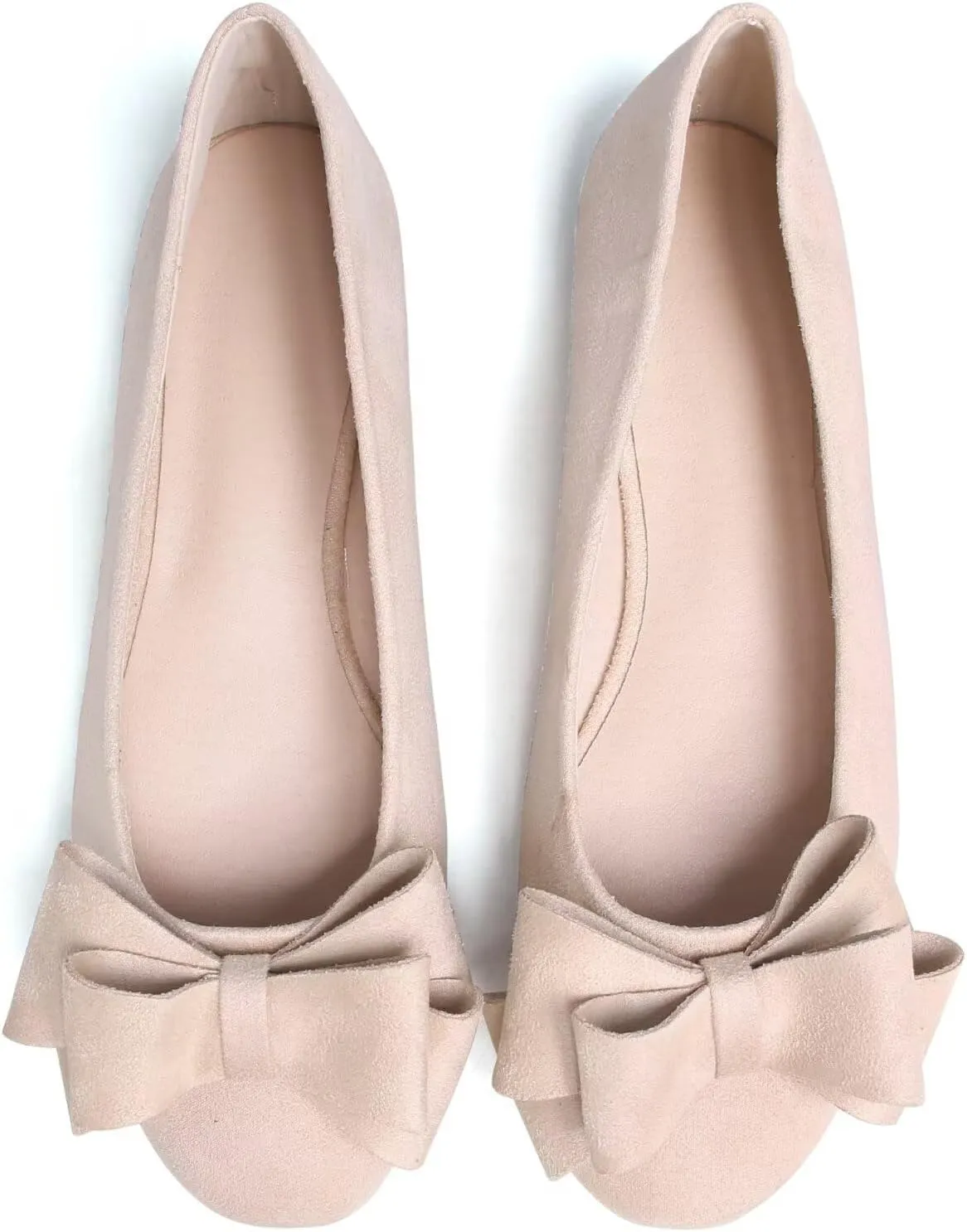 TN TANGNEST Women's Comfortable Pointed Toe Bowknot Flats Slip On Loafers Casual Flats