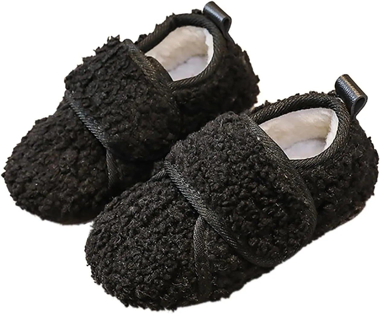 Trendy Toddler Kids Baby Girls Cute Solid olor arm Slippers Winter Boots With Non Slip Bottom Plush Slippers