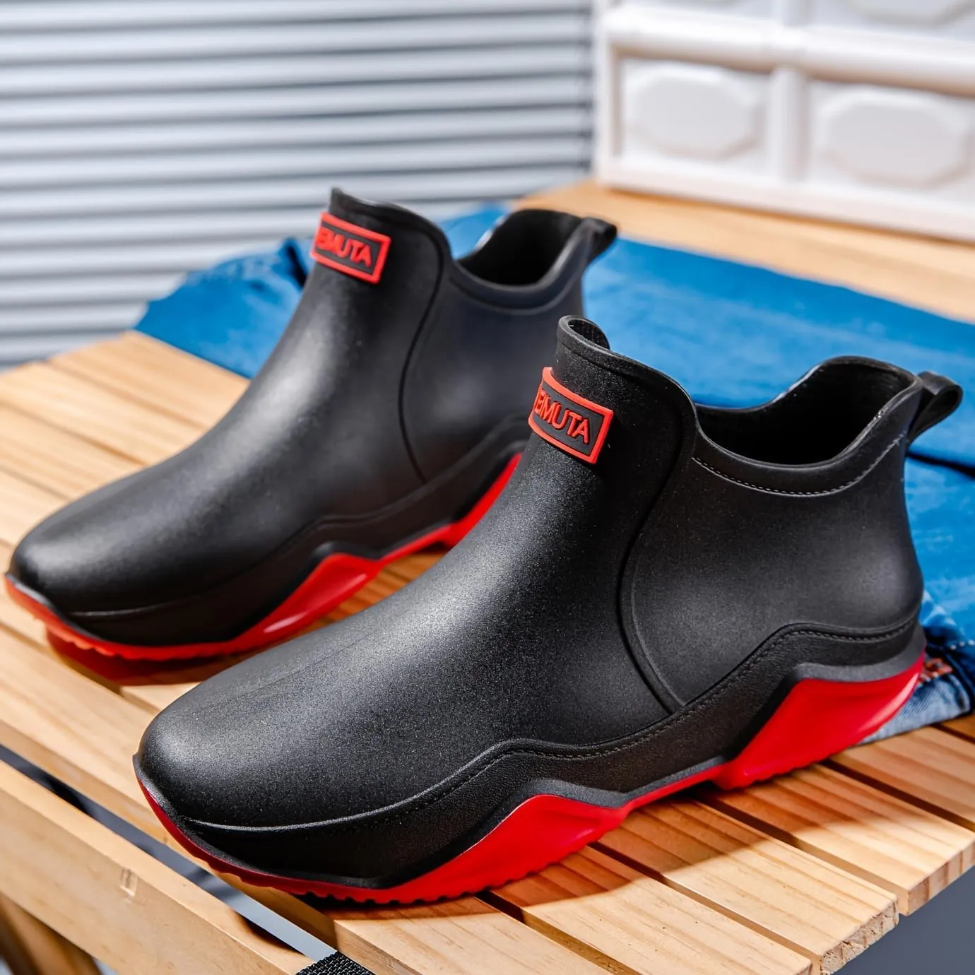 Trendy Waterproof Rain Boots - Non-Slip Outdoor Shoes for Women and Men, Ideal for Kitchen, Garden, Motorcycle, Fishing, and Water Activities