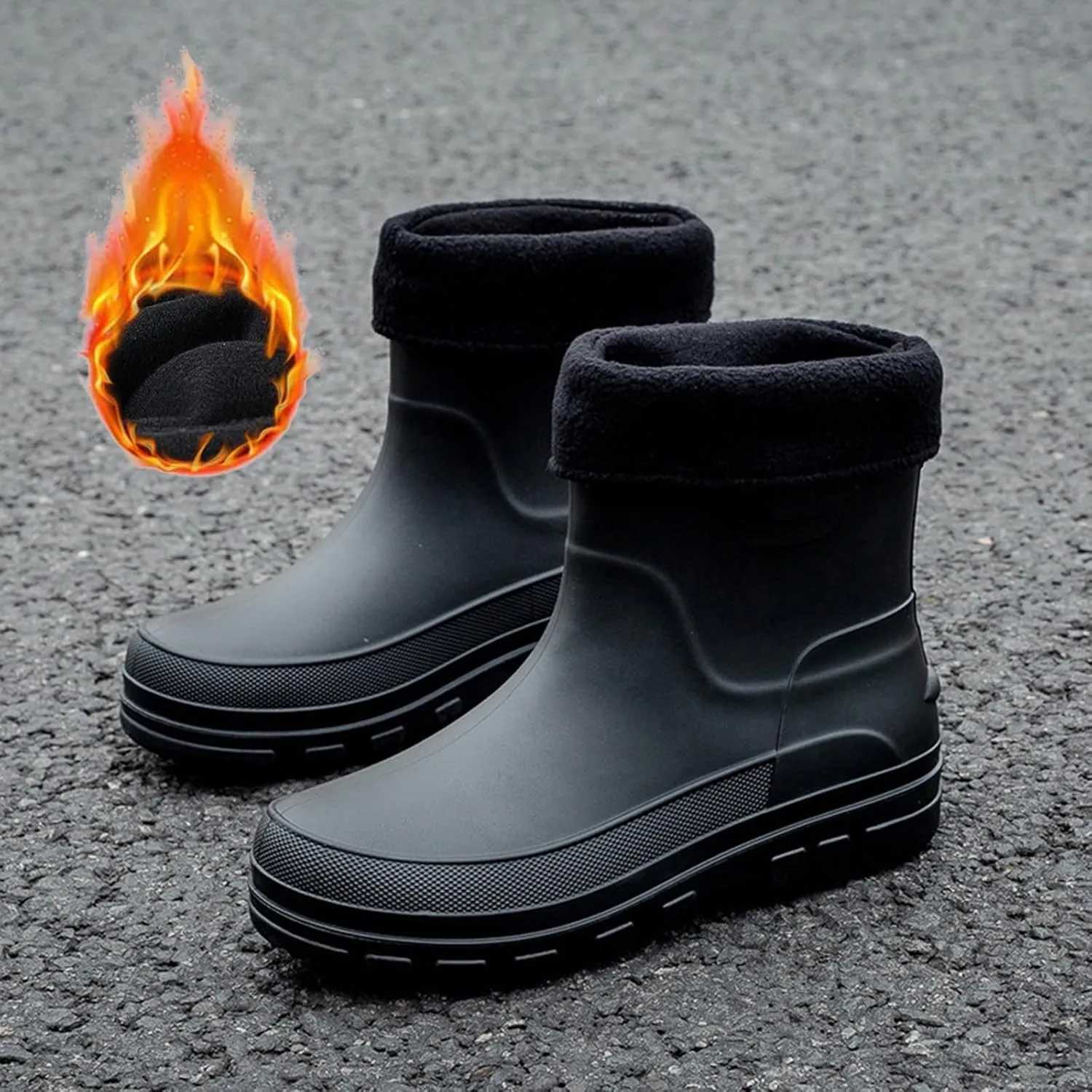 Waterproof Non-Slip Rain Boots for Outdoor Trendy Rain Boots for Women and Men with Anti-Slip Sole