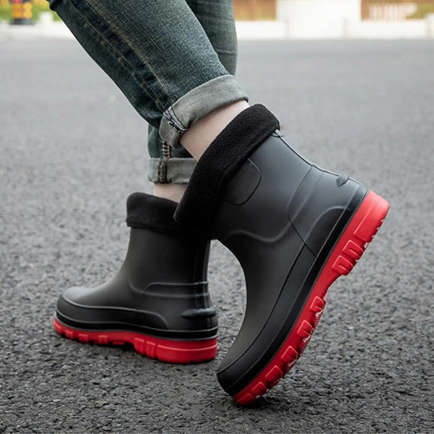 Waterproof Non-Slip Rain Boots for Outdoor Trendy Rain Boots for Women and Men with Anti-Slip Sole
