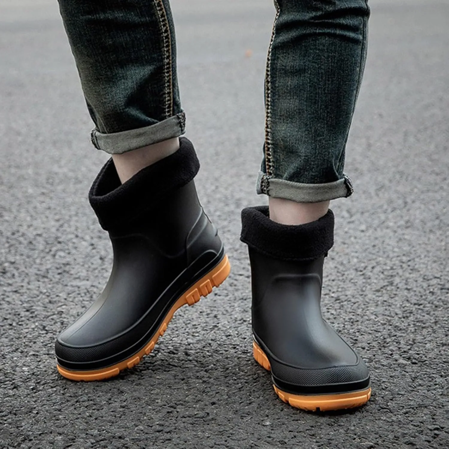 Waterproof Non-Slip Rain Boots for Outdoor Trendy Rain Boots for Women and Men with Anti-Slip Sole