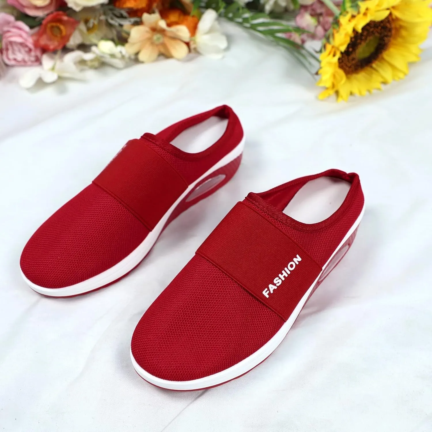 Womens Breathable Mesh Walking Mules Sneakers Womens Tennis Shoes Casual Casual Shoes Trendy Women's Fashion Sneakers White Tennis Shoe Loafers Dress Shoe