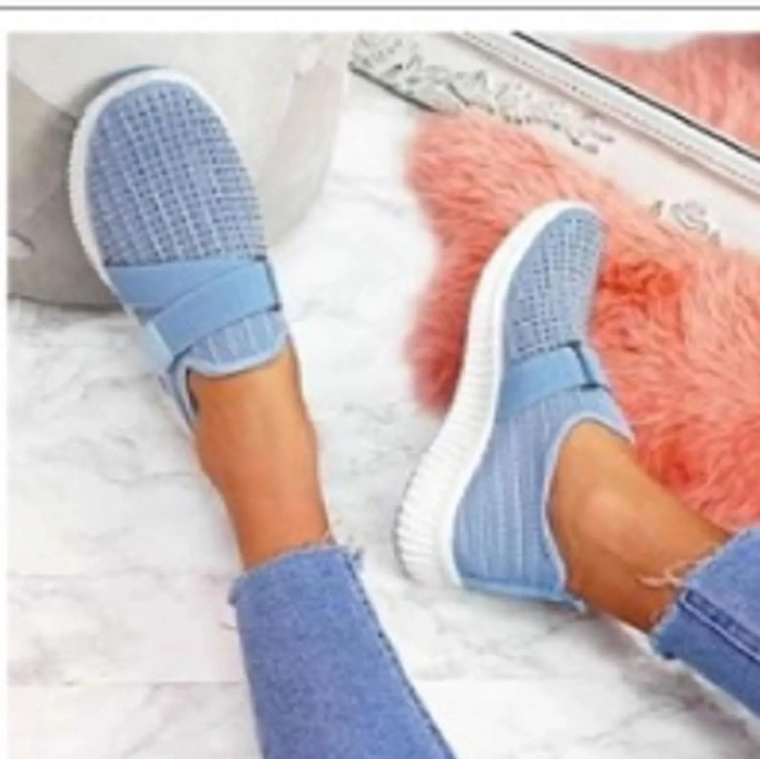 Women's Fashion Sneakers Lace Up Breathable Casual Waking Shoes Comfortable Tennis Shoes for Women Trendy Loafers for Women 2024 Slide On Sneakers for Women