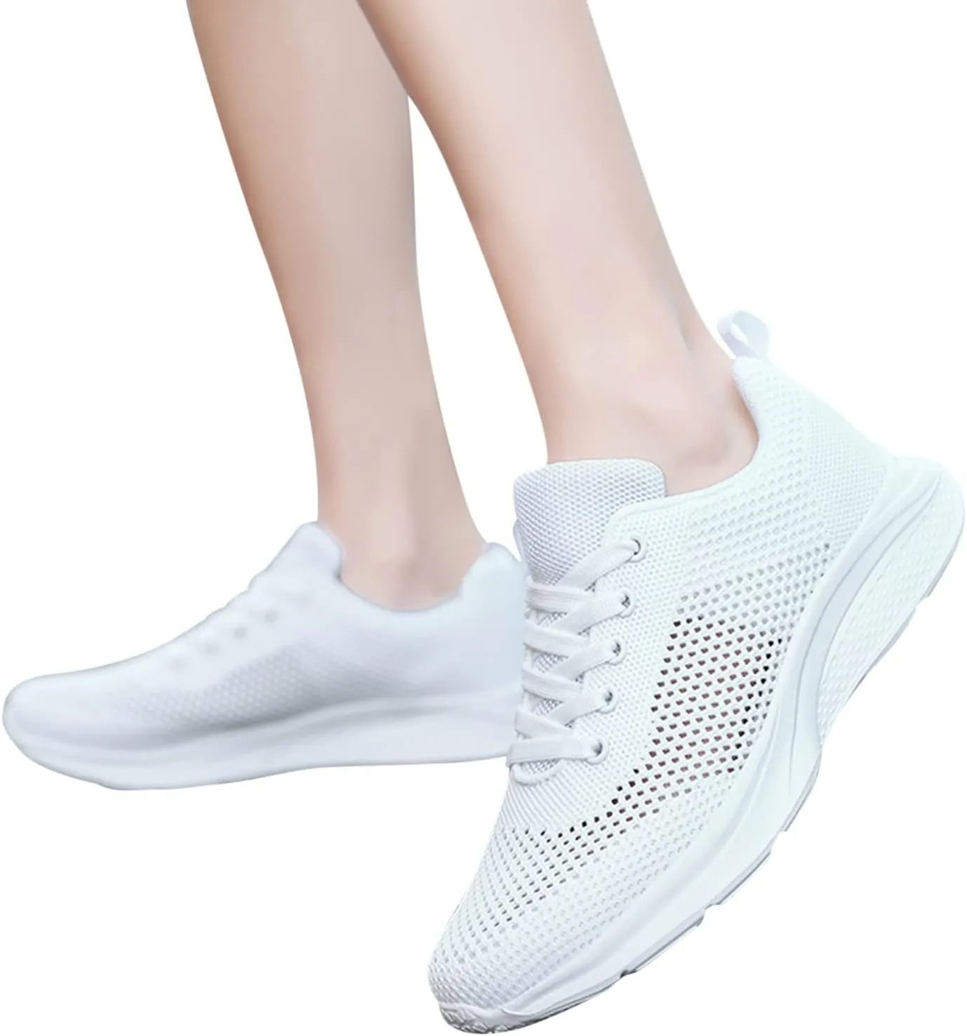 Womens Running Shoes Lightweight Breathable No Slip Mens Casual Shoes Mesh Breathable White Casual Shoes Fashion Sneakers Waterproof Tennis Shoe Cross Trainer Shoe
