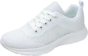 Womens Running Shoes Lightweight Breathable No Slip Mens Casual Shoes Mesh Breathable White Casual Shoes Fashion Sneakers Waterproof Tennis Shoe Cross Trainer Shoe