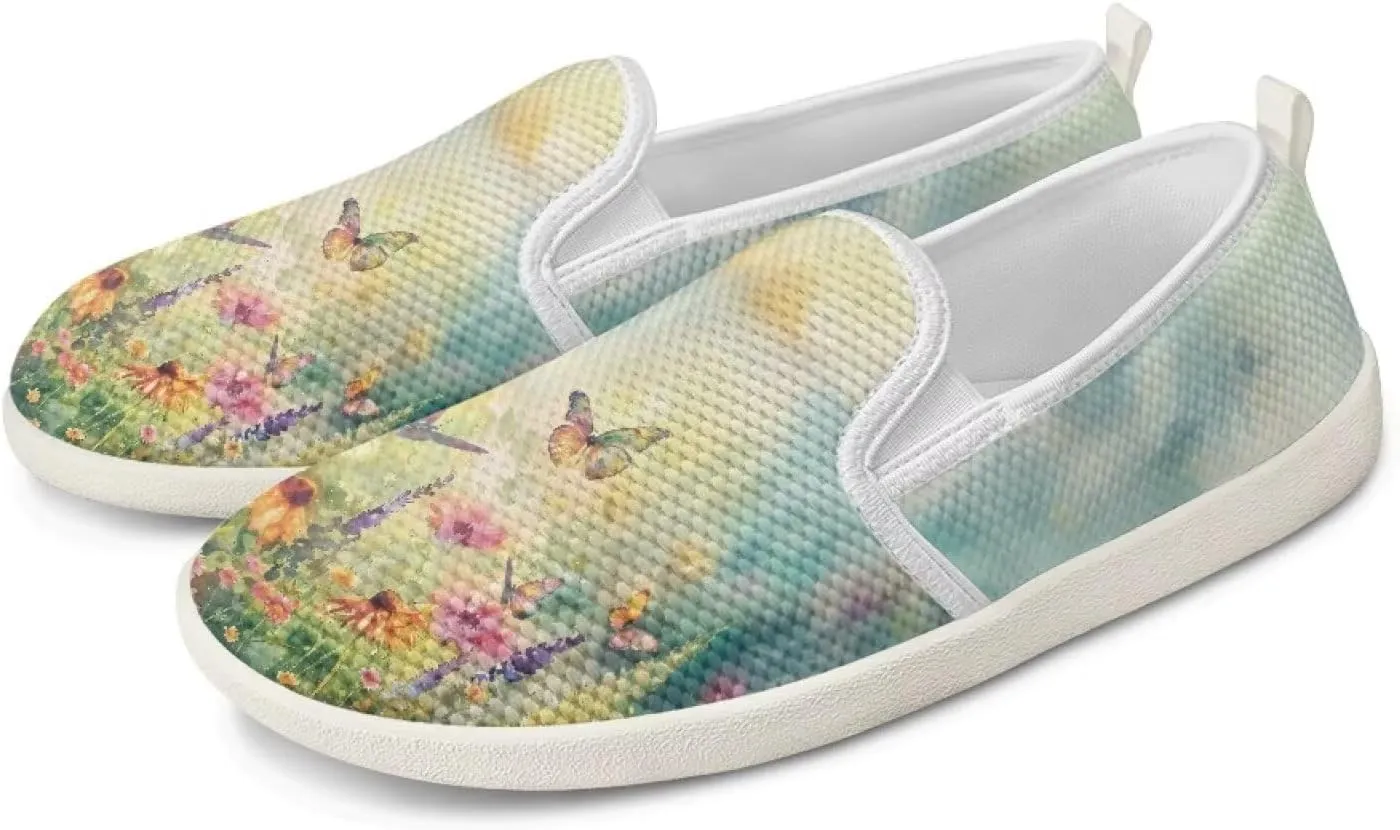 Women's Shoes Flats Casual Walking Shoes Women Slip On Sneakers Ladies Colorful Shoes