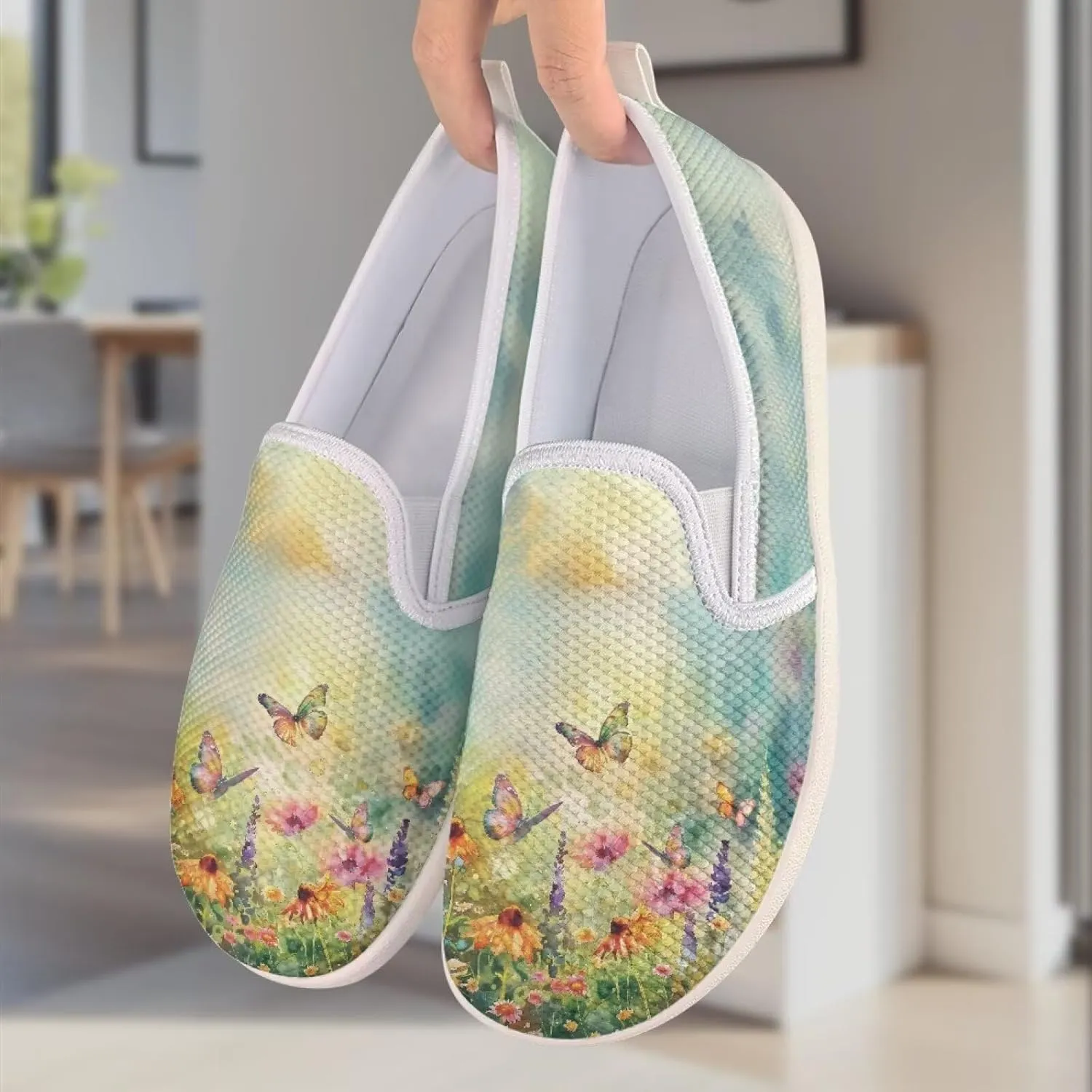 Women's Shoes Flats Casual Walking Shoes Women Slip On Sneakers Ladies Colorful Shoes