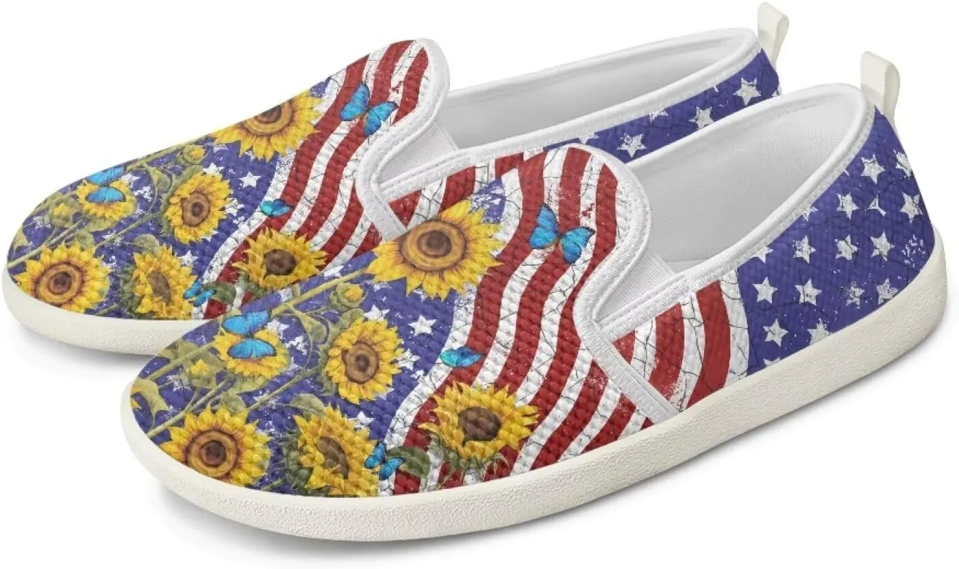 Women's Shoes Flats Casual Walking Tennis Shoes for Women Comfy Mesh Womens Slip On Shoes Casual Wide Ladies Non Slip Shoes