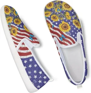 Women's Shoes Flats Casual Walking Tennis Shoes for Women Comfy Mesh Womens Slip On Shoes Casual Wide Ladies Non Slip Shoes