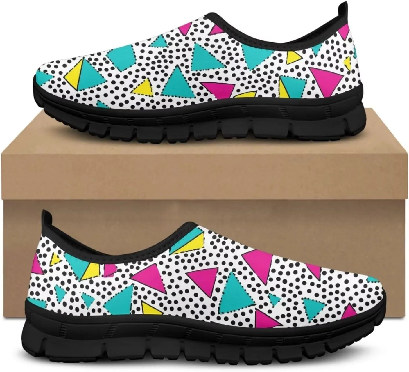 Women's Slip On Walking Shoes Anti Slip Casual Running Stylish Mesh Lightweight Sneakers