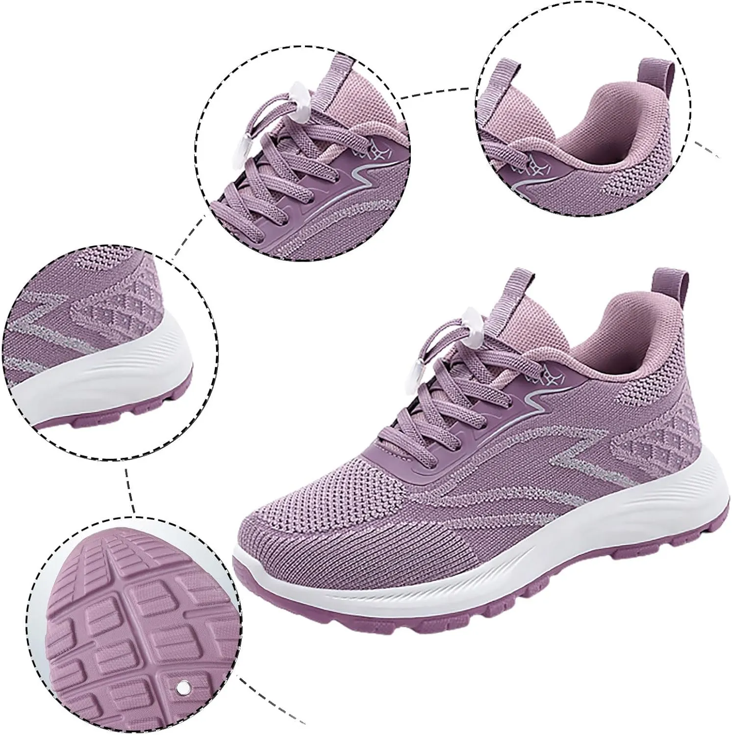 Women's Slip on Walking Shoes Comfy Knitted Non Slip Comfortable Running Shoes Breathable Mesh Sports Workout Tennis Shoes Lightweight Fashion Sneakers