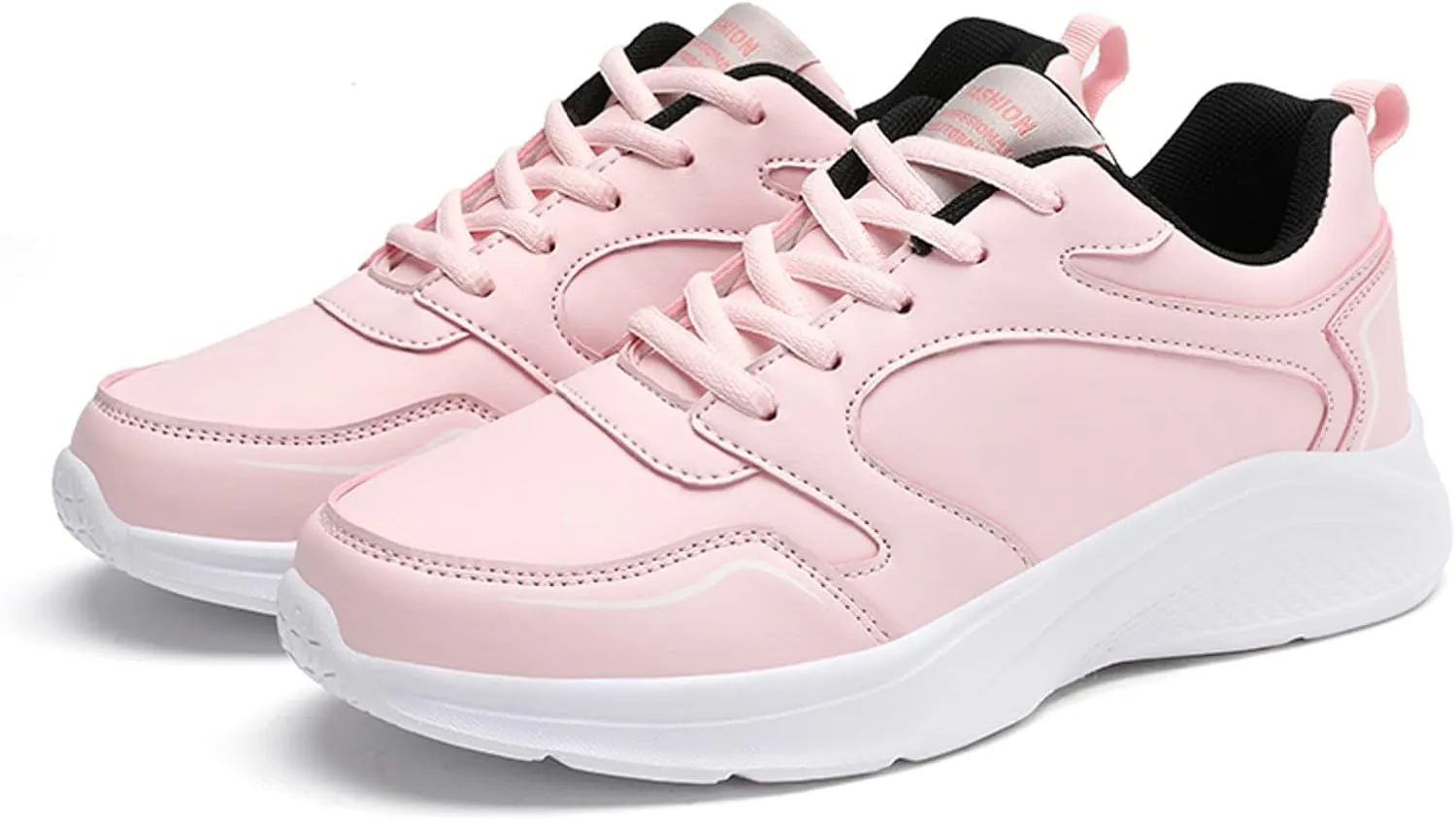 Women's Slip on Walking Shoes Comfy PU Leather Non Slip Arch Support Running Shoes Breathable Mesh Sports Workout Tennis Shoes Lightweight Fashion Sneakers
