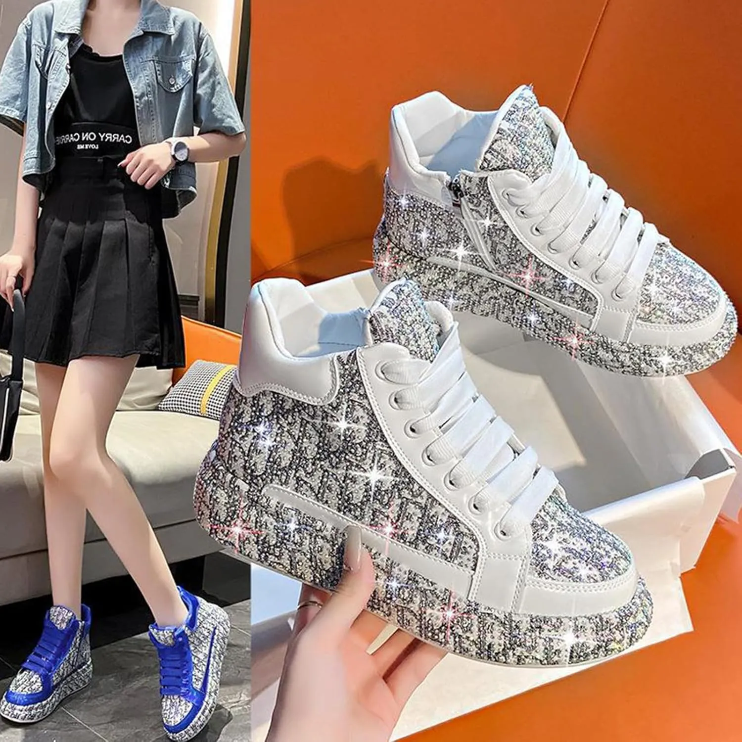 Women's Stylish Walking Shoes, Lightweight Athletic Sneakers with Arch Support for Running, Training, and Casual Outfits