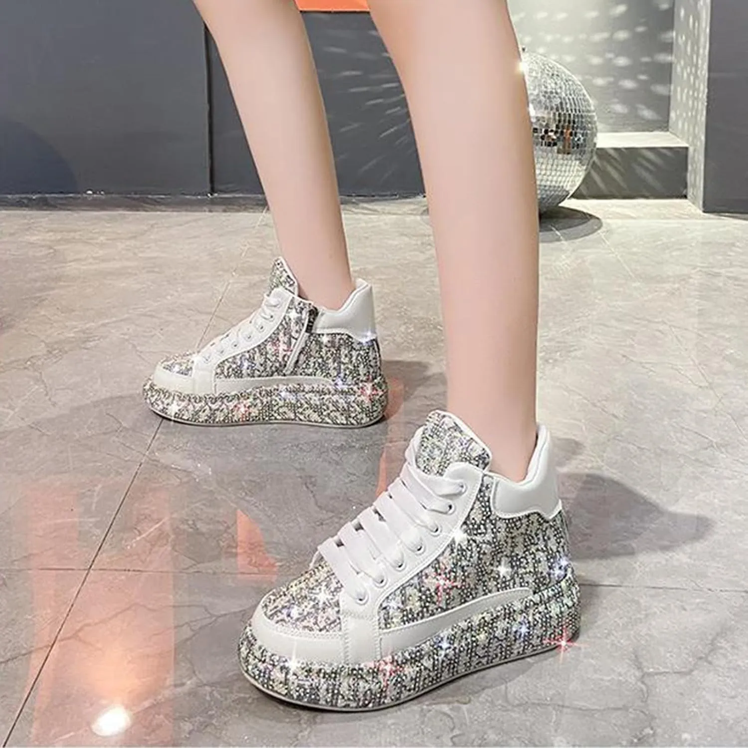 Women's Stylish Walking Shoes, Lightweight Athletic Sneakers with Arch Support for Running, Training, and Casual Outfits