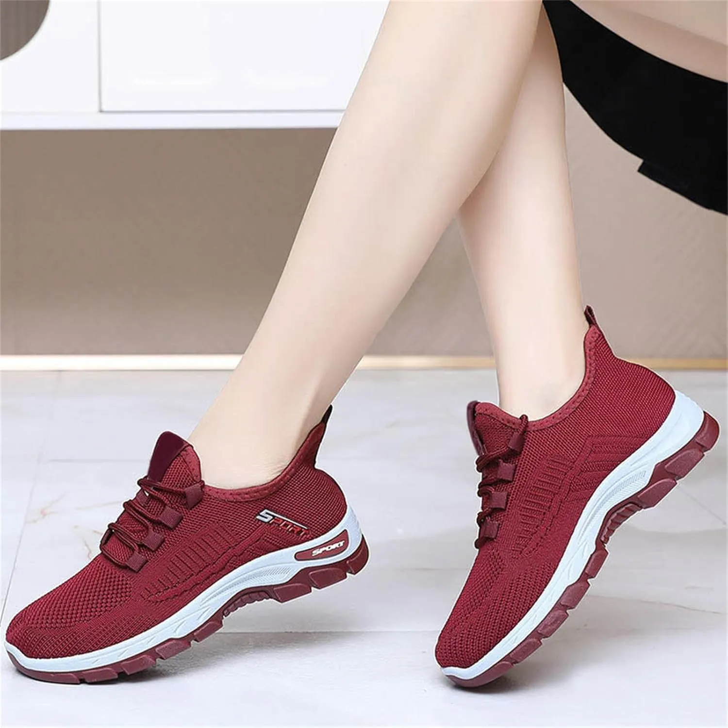Women's Summer Breathable Walking Non Slip Sneakers Running Shoes Arch Support Walking Shoes Tennis Diabetes Breathable Gym Workouts Sneakers Lightweight Sports Fashion Casual Shoe