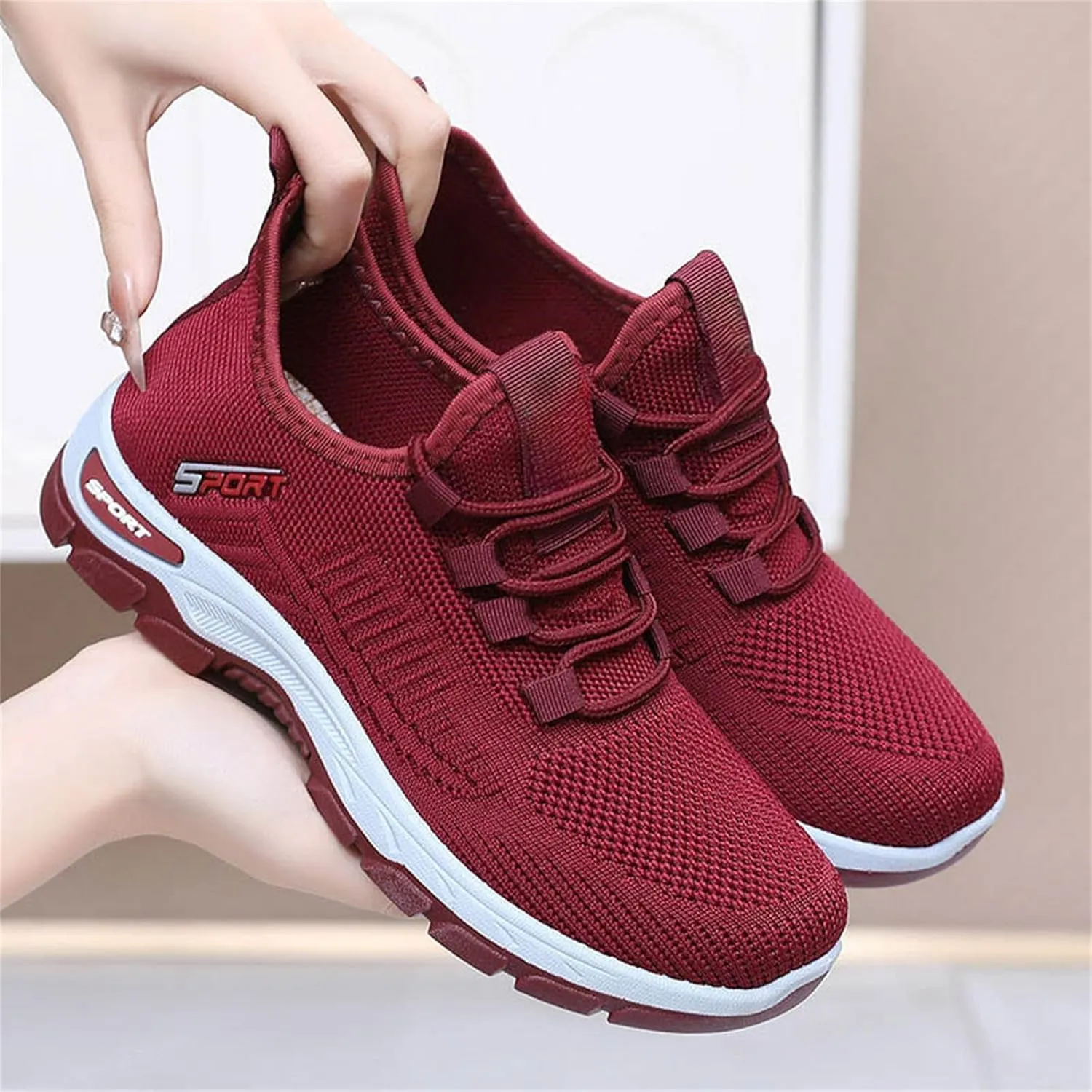 Women's Summer Breathable Walking Non Slip Sneakers Running Shoes Arch Support Walking Shoes Tennis Diabetes Breathable Gym Workouts Sneakers Lightweight Sports Fashion Casual Shoe