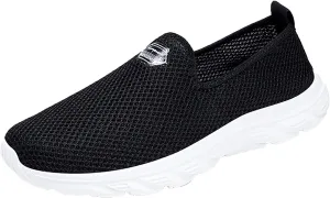 Womens White Tennis Shoes Leather Sneakers Casual Walking Shoes for Women Woman Running Shoes Comfy Loafers White Sneakers for Women Slip On