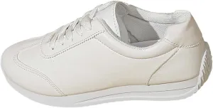 Womens Workout Shoes Fashion Lace Up Faux Leather Non Slip Sneakers Comfortable Casual Walking Running Athletic Shoes
