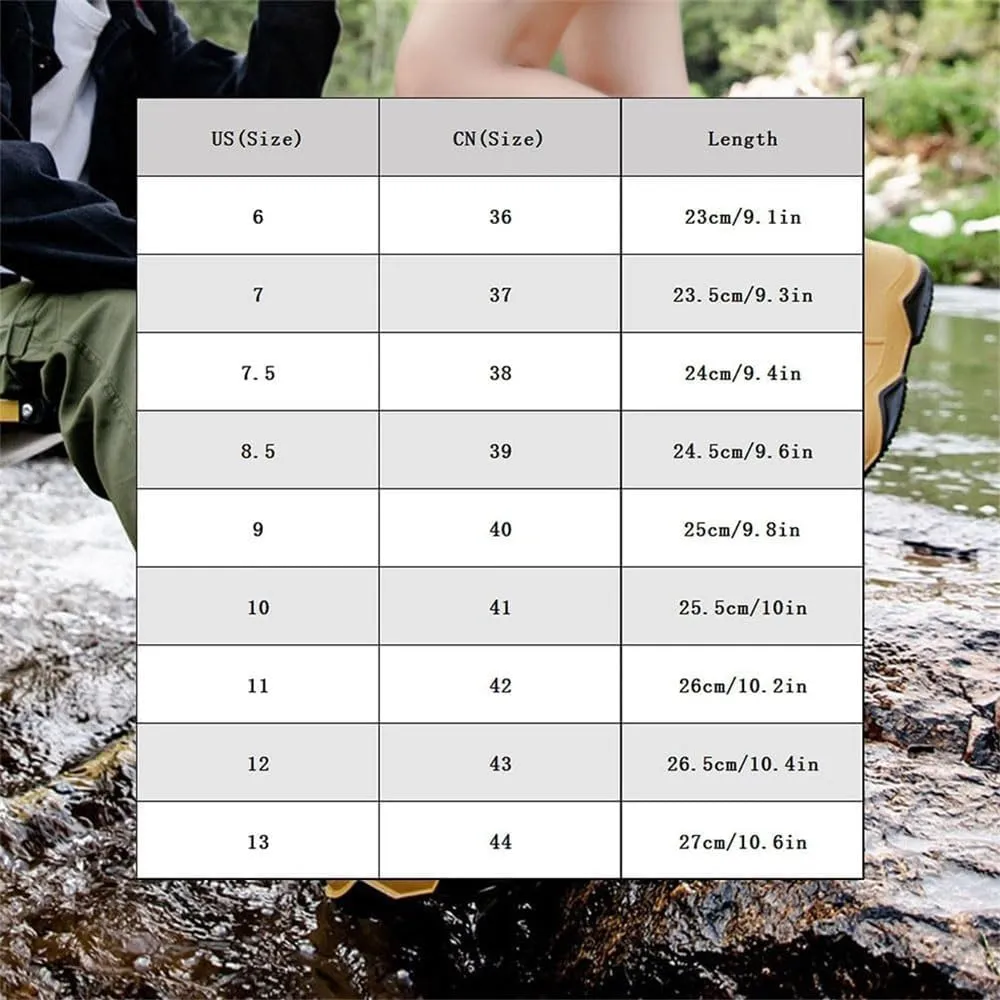 Zemure Rainies Rain Boots, Waterproof Non-Slip Rain Boots for Outdoor, Trendy Short Rain Boots for Women Men, Fishing Garden Mud Rubber Boots